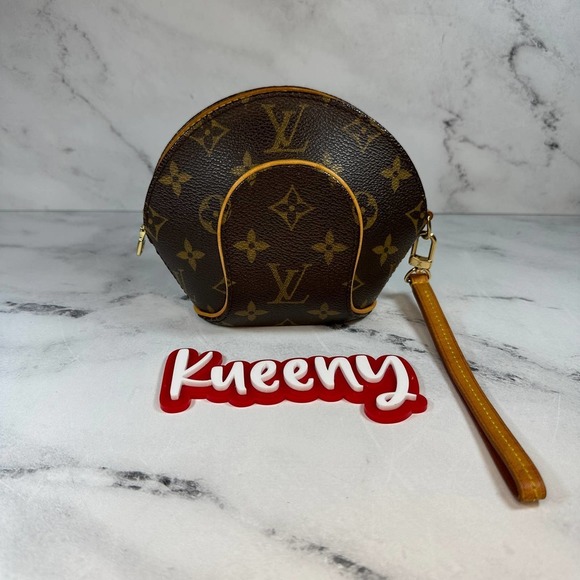 Louis Vuitton Monogram Ellipse mini Bag Monogram canvas LV Wristlet Clutch Rare - Picture 2 of 15